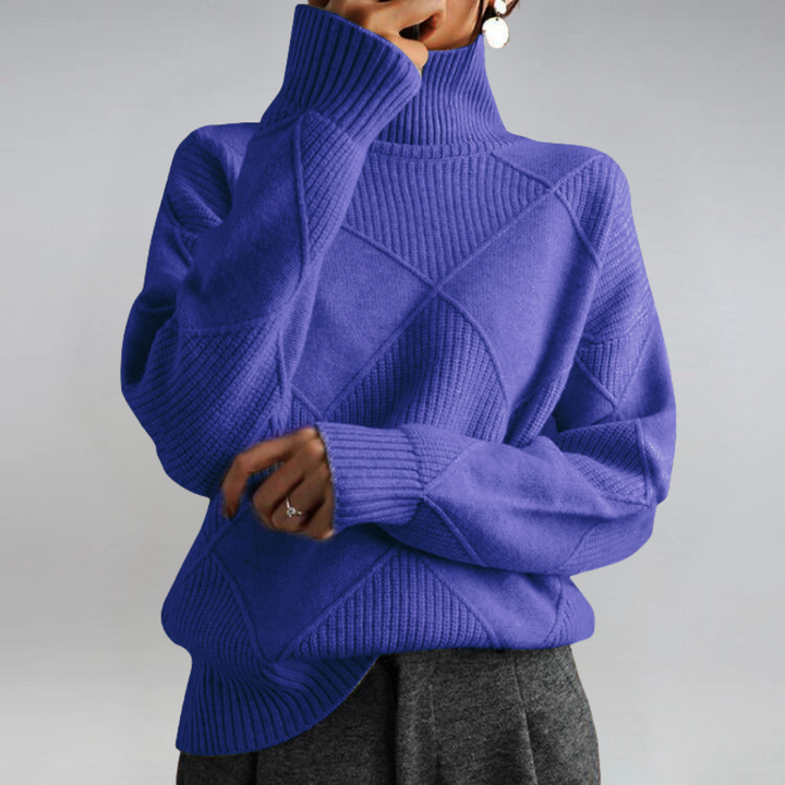 Rollkragenpullover Damen aus weichem Strick