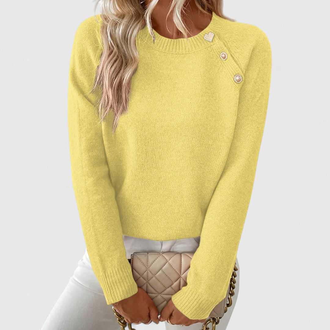 Schlichter Strickpullover Damen aus weichem Garn